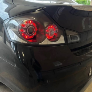 Infiniti G37 V36 G35 Q40 06-14 4dr Sedan Clear Tail Lights Black Housings