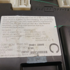 2004 NISSAN 350Z Conv. Body Control Module BCM OEM 284B1CD208